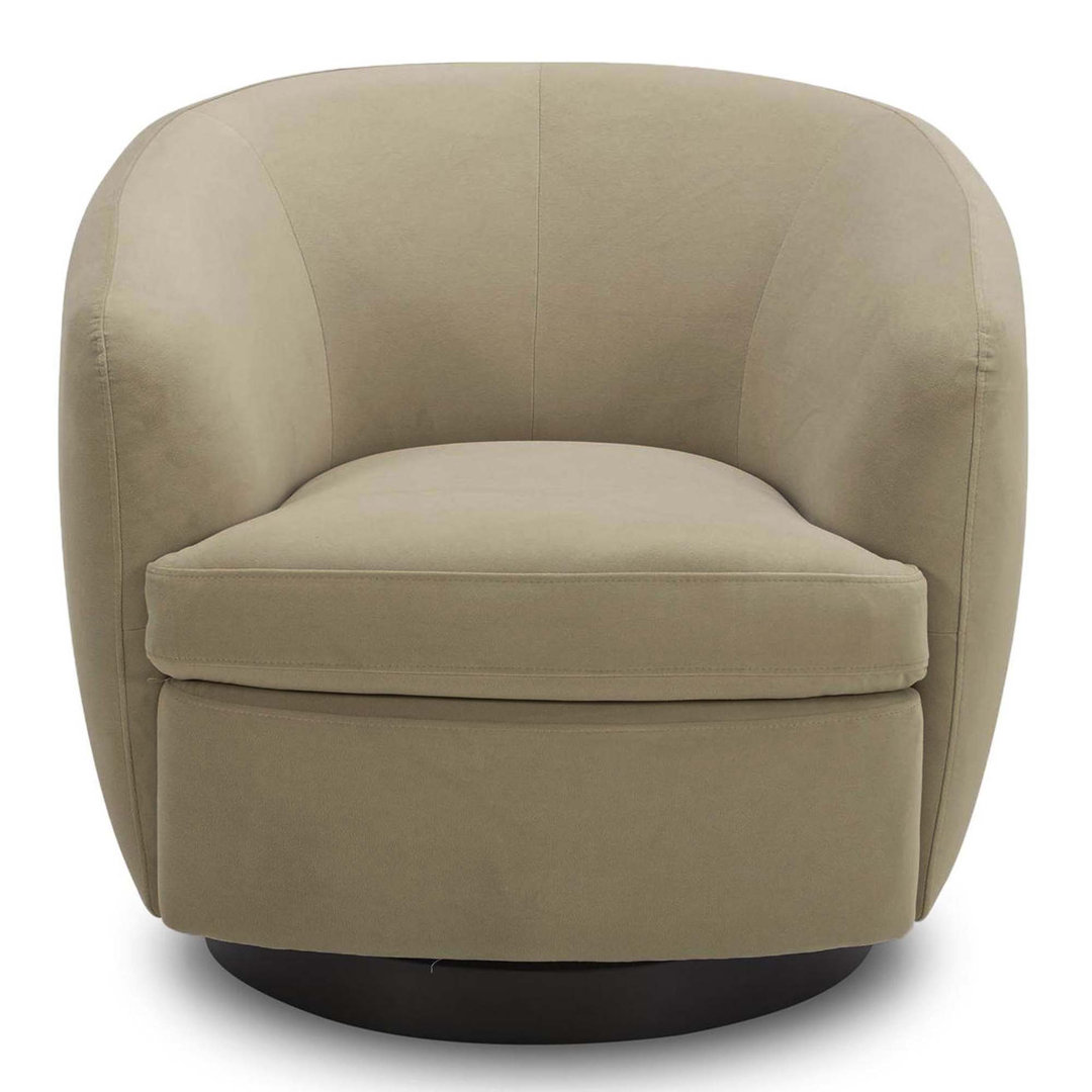 Marcy Upholstered Swivel Barrel Chair